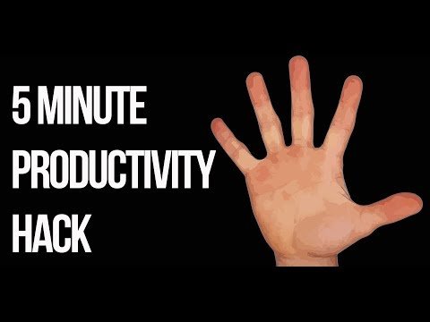 5 minute beneficial productivity tip